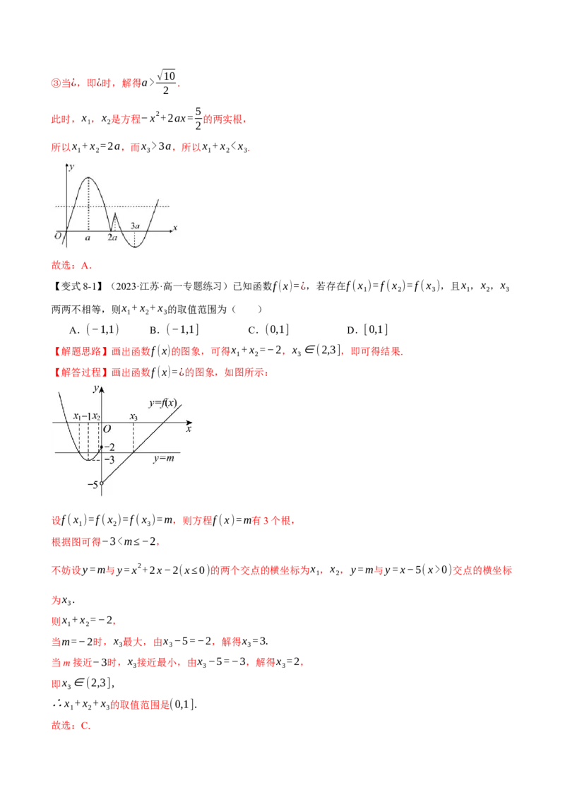 专题2.4函数的图象与函数的零点问题八大题型（举一反三）（新高考专用）（解析版）_2.2025数学总复习_2024年新高考资料_2.2024二轮复习