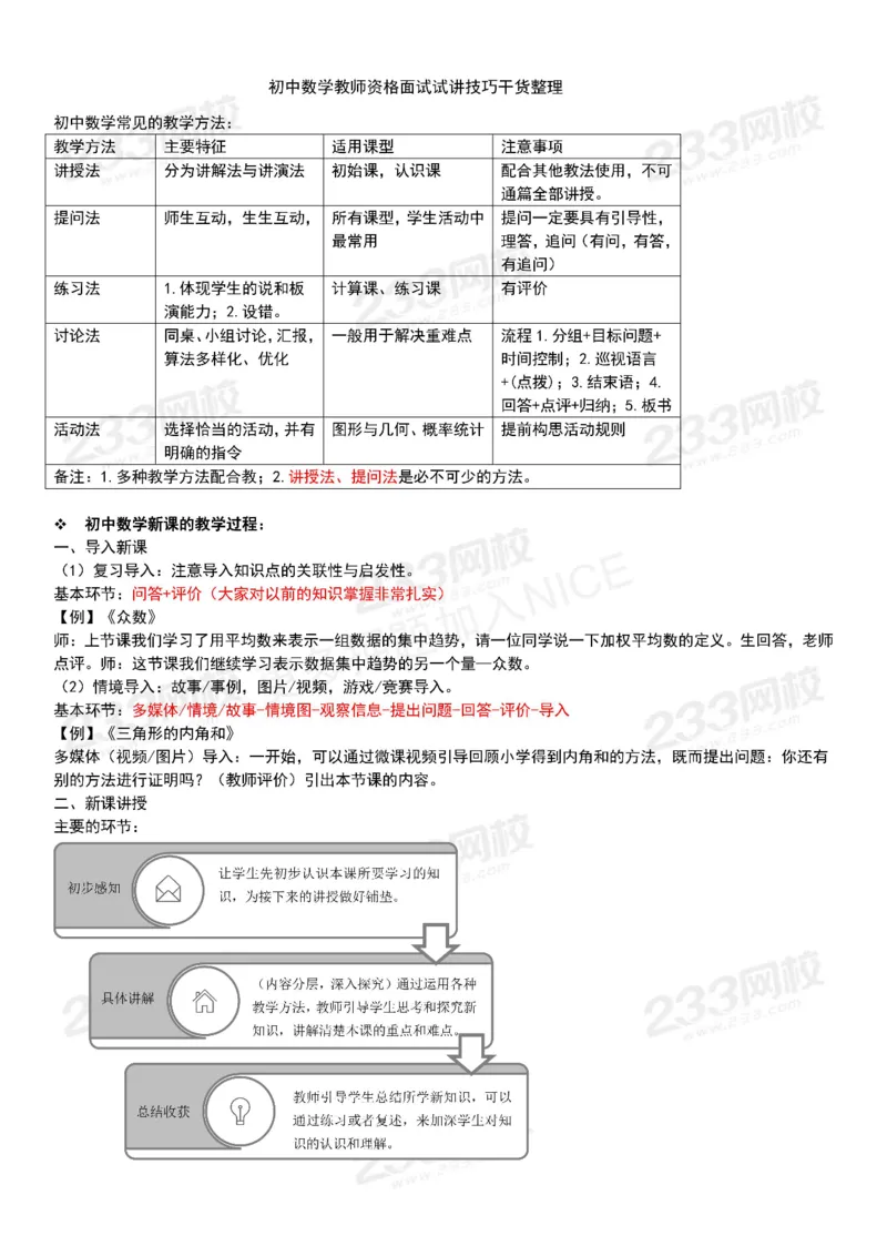 初中数学试讲技巧干货(1)_教资初高中_教资面试2025教资面试备考资料合集_教资面试资料合集_2025教资面试资料_25上教资面试-小学资料包_08试讲：技巧干货