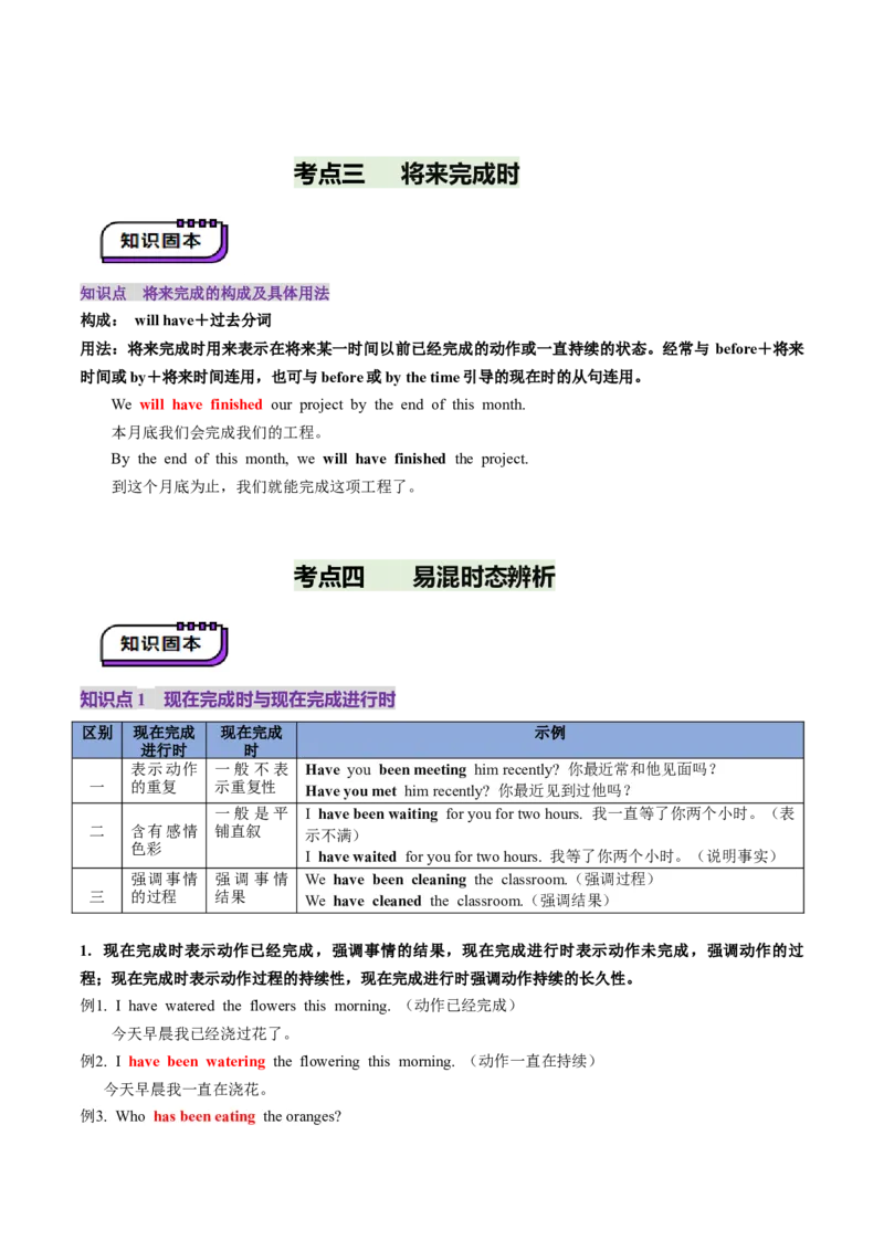 第16讲动词时态之完成时（讲义）（解析版）_3.2025英语总复习_2025年新高考资料_一轮复习_2025年高考英语一轮复习讲练测（新教材新高考，含2024年高考真题）_语法