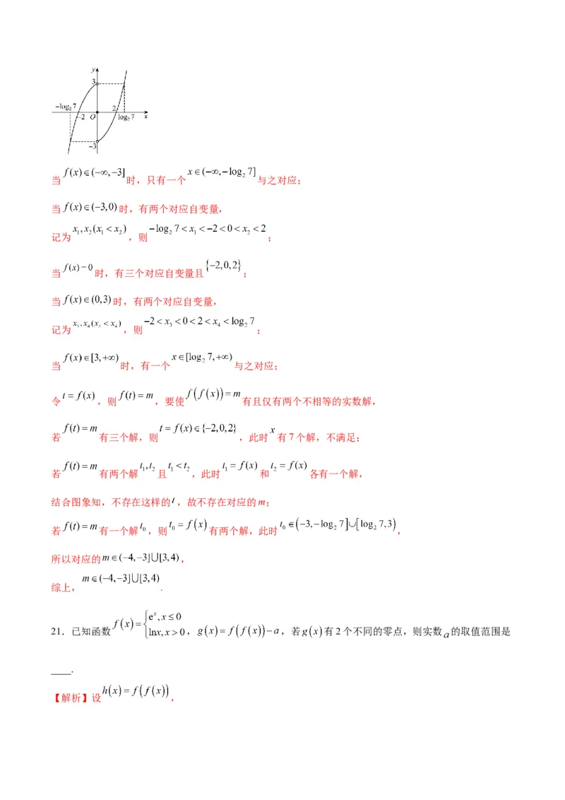 专题21函数嵌套问题(含2021-2023高考真题)(解析版)_2.2025数学总复习_2024年新高考资料_3.2024专项复习_2024年新高考数学之函数专项重难点突破练（新高考专用）