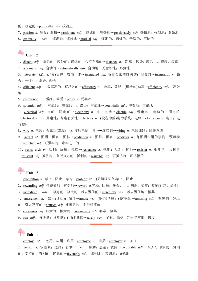 第02讲单词+短语（选择性必修一~选择性必修二）重点易考单词变形+词义辨析（讲义）（原卷版）_3.2025英语总复习_2025年新高考资料_一轮复习_词汇