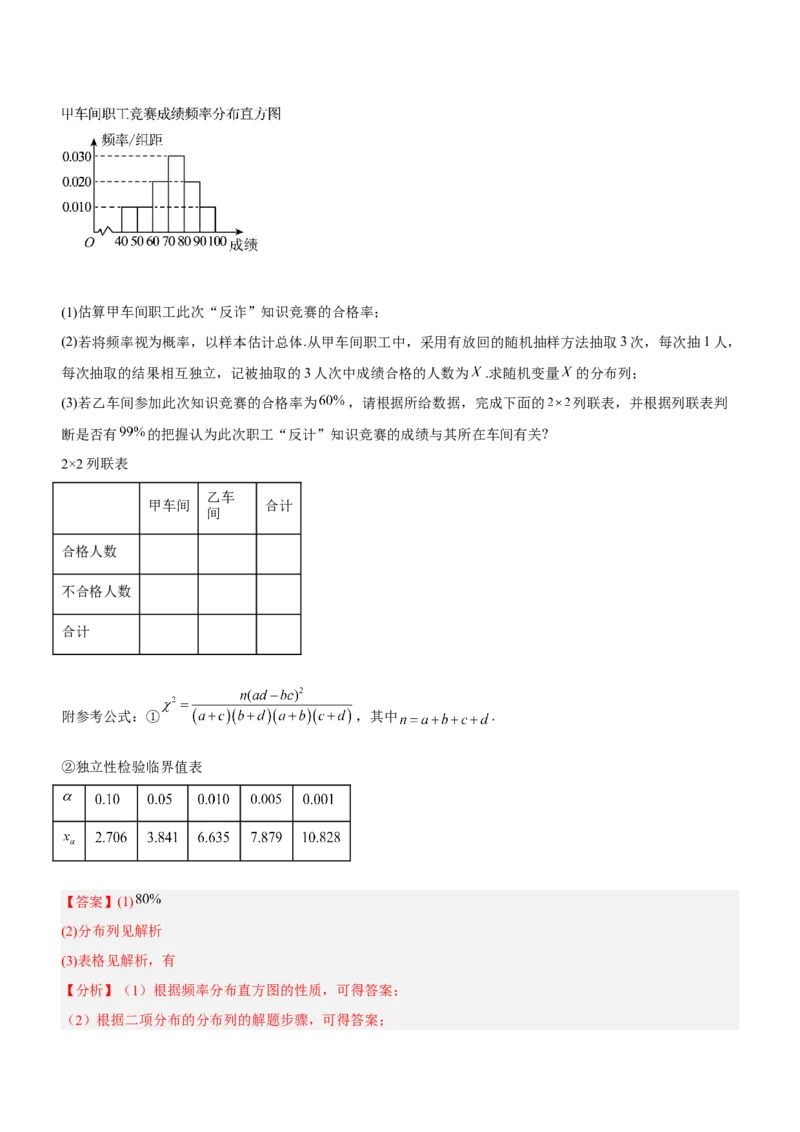专题24《第一篇热点、难点突破》模拟测试卷解析版_2.2025数学总复习_2023年新高考资料_二轮复习_备战2023年高考数学二轮复习考点精讲练（新教材&middot;新高考）