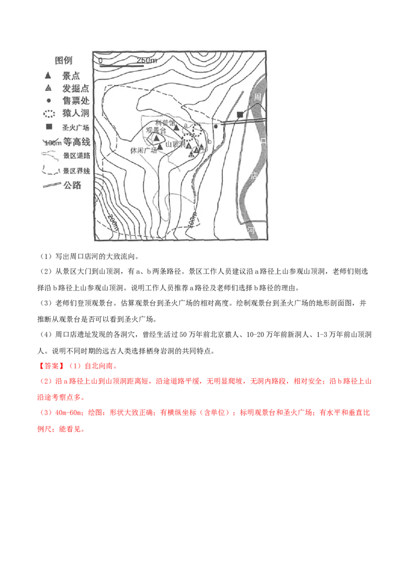 类型02地形剖面图（解析版）_9.2025地理总复习_2023年新高考复习资料_专项复习_2023年高考地理实践力之图形绘制或填涂类题型突破（新高考）