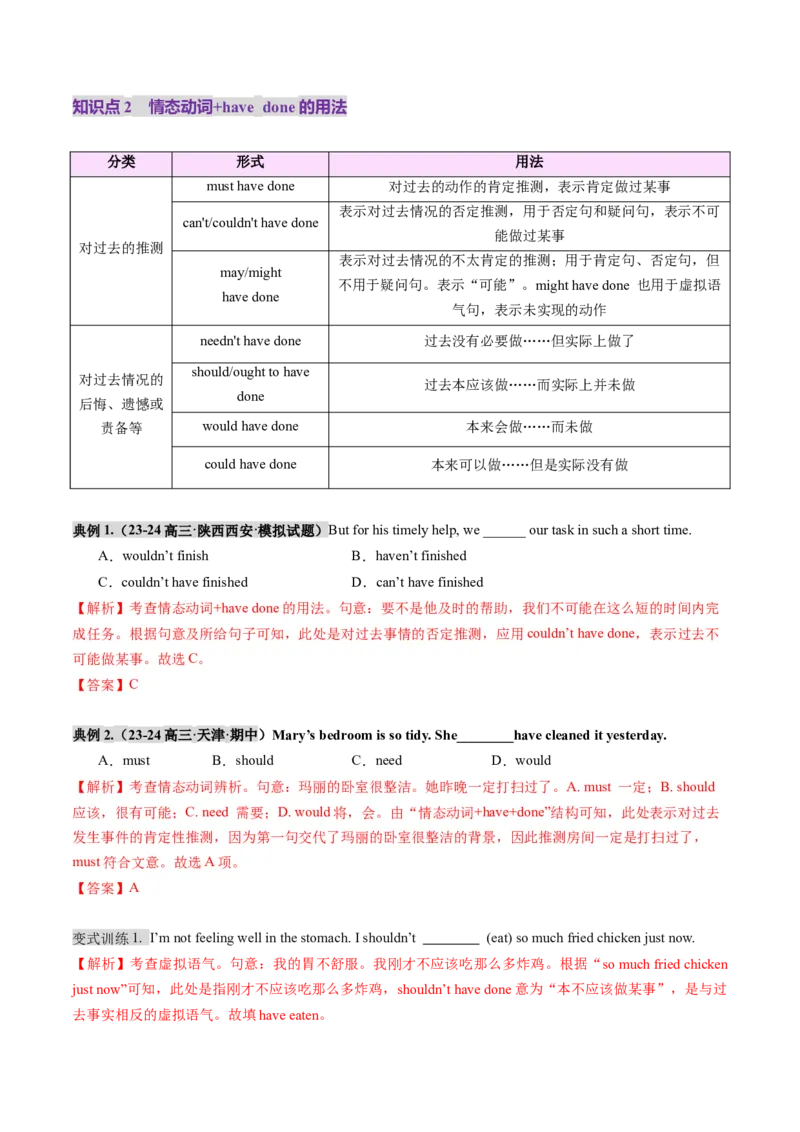 第10讲情态动词（讲义）（解析版）_3.2025英语总复习_2025年新高考资料_一轮复习_2025年高考英语一轮复习讲练测（新教材新高考，含2024年高考真题）_语法