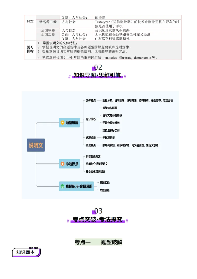 第07讲阅读理解说明文（讲义）-（解析版）_3.2025英语总复习_2025年新高考资料_一轮复习_2025年高考英语一轮复习讲练测（新教材新高考，含2024年高考真题）_阅读