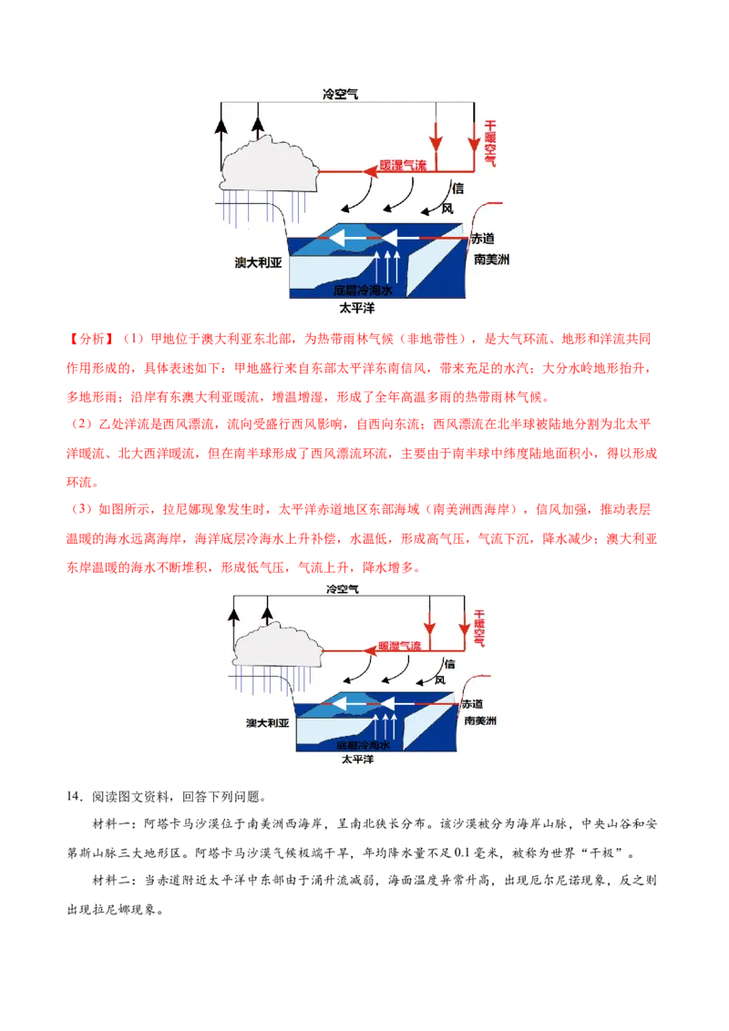 地理微考点：沃克环流vs厄尔尼诺vs拉尼娜现象-备战2023年高考总复习地理微考点狙击与专项突破(2)_9.2025地理总复习_2023年新高考复习资料_专项复习_先导辑