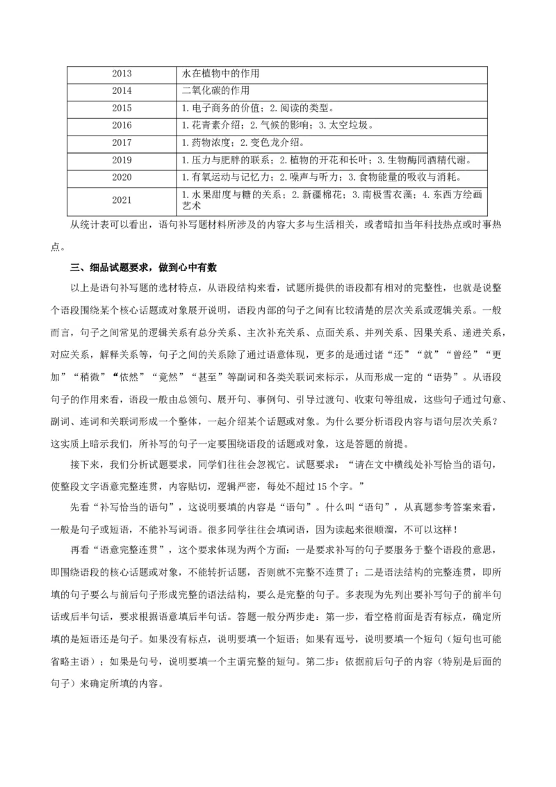 专题27+因境补文类新题型（讲义）-2024年高考语文二轮复习讲练测（新教材新高考）(1)_1.2025语文总复习_2024年新高考资料_2.2024二轮复习_2024年高考语文二轮复习讲练测（新教材新高考）
