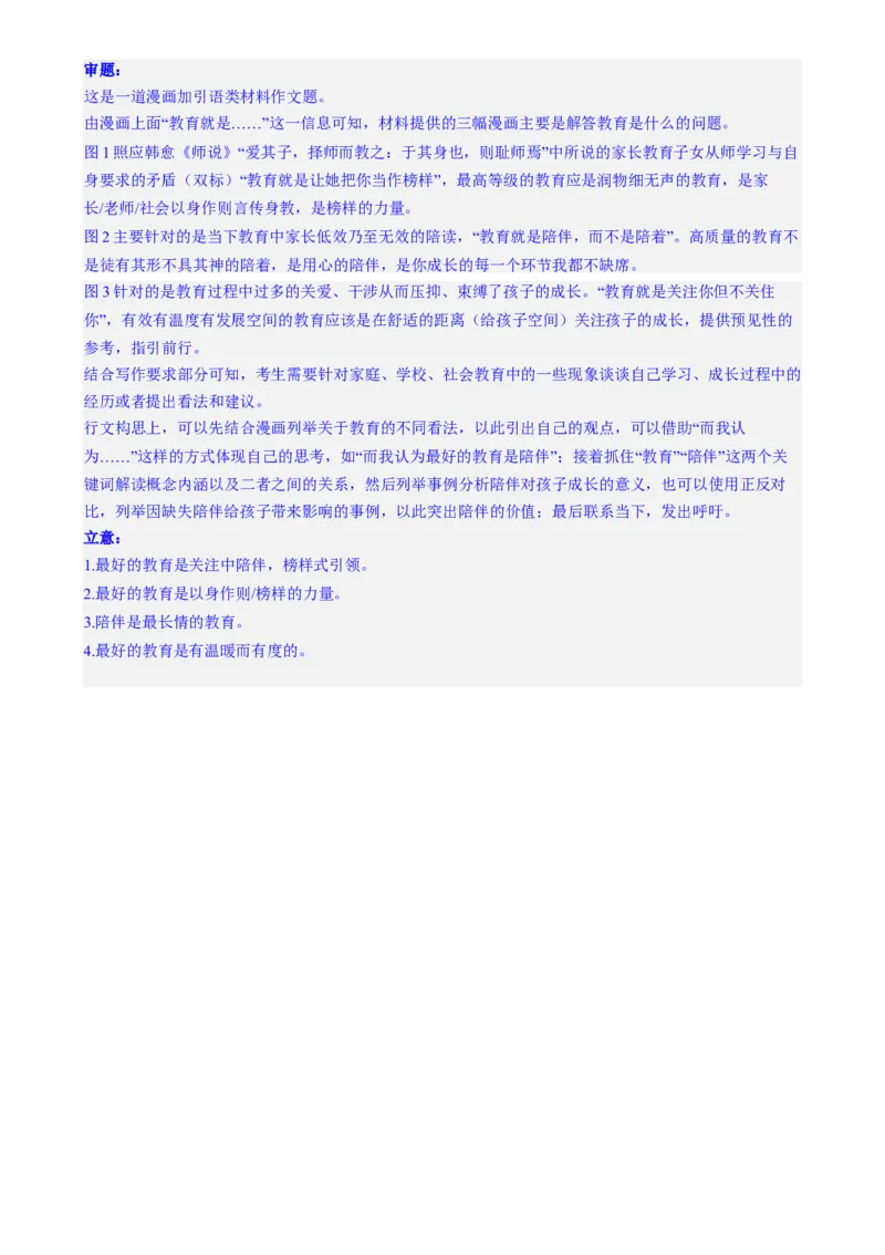 专题31警惕漫画作文&ldquo;再出江湖&rdquo;（练习）-2024年高考语文二轮复习讲练测（新教材新高考）(解析版)(1)_1.2025语文总复习_2024年新高考资料_2.2024二轮复习