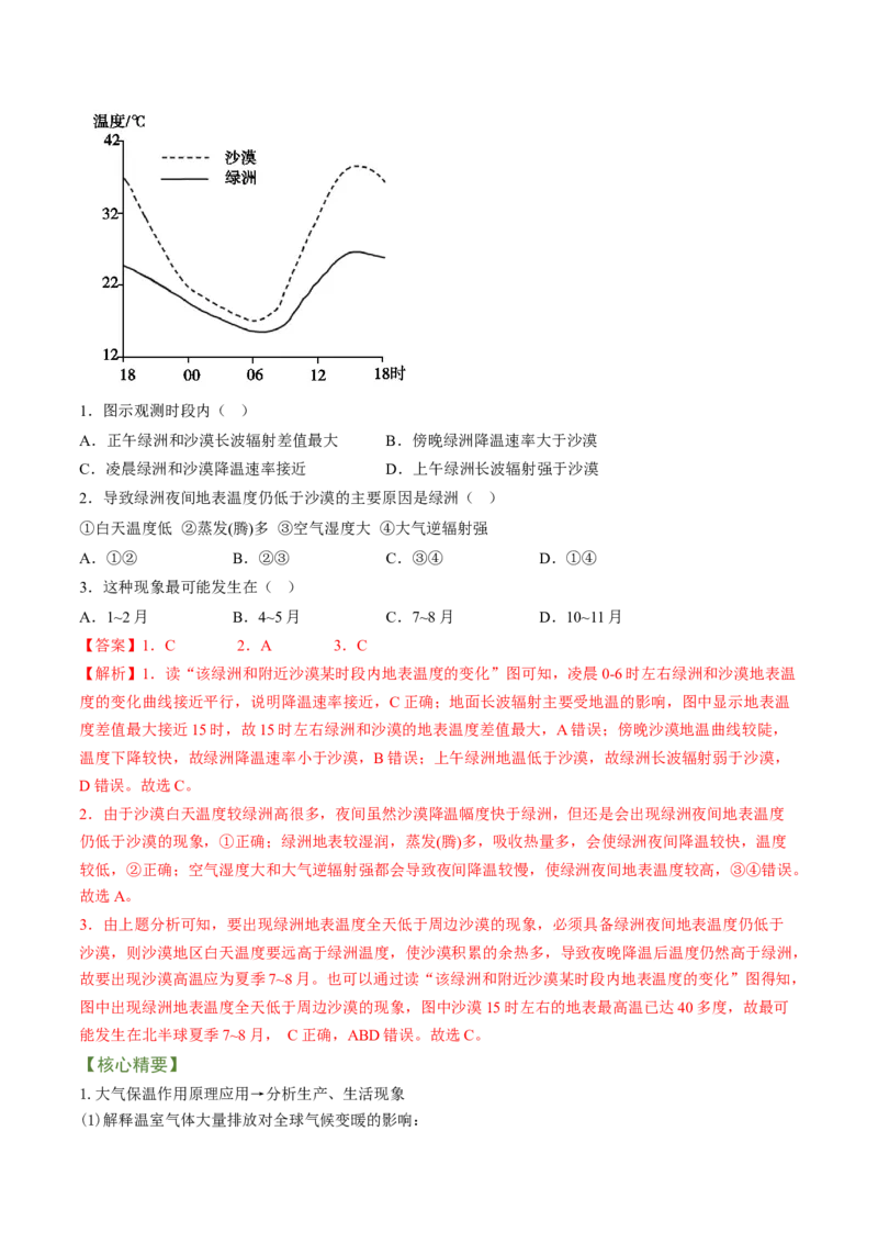专题02大气运动规律（讲义）（word版）-高频考点解密2023年高考地理二轮专题复习课件+讲义+分层训练（新高考专用）_9.2025地理总复习_2023年新高考复习资料_二轮复习