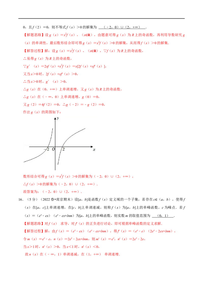 专题3.4导数与函数的单调性-重难点题型精练（举一反三）（新高考地区专用）（解析版）_2.2025数学总复习_2023年新高考资料_一轮复习_2023年高考数学一轮复习举一反三（新高考地区专用）