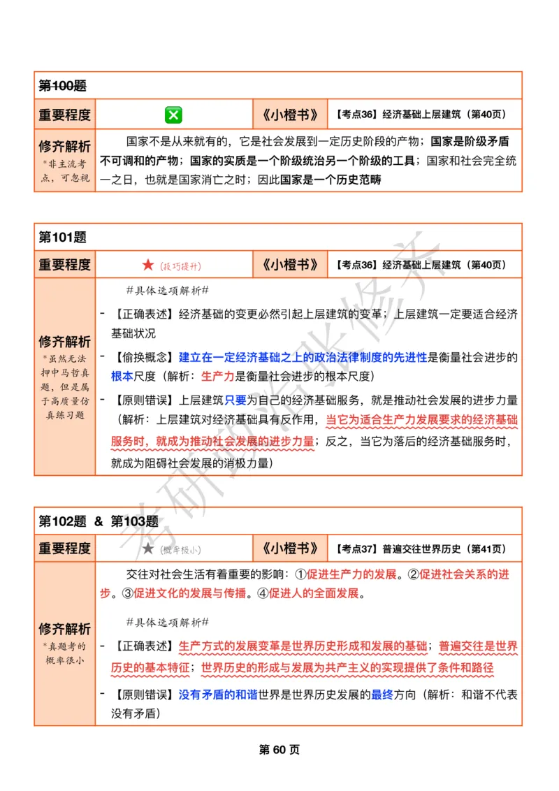 DAY16修齐1000题逐题解析手册免费分享_考研_16.2026考研政治清北成硕_00.电子讲义_张修齐肖1000带刷