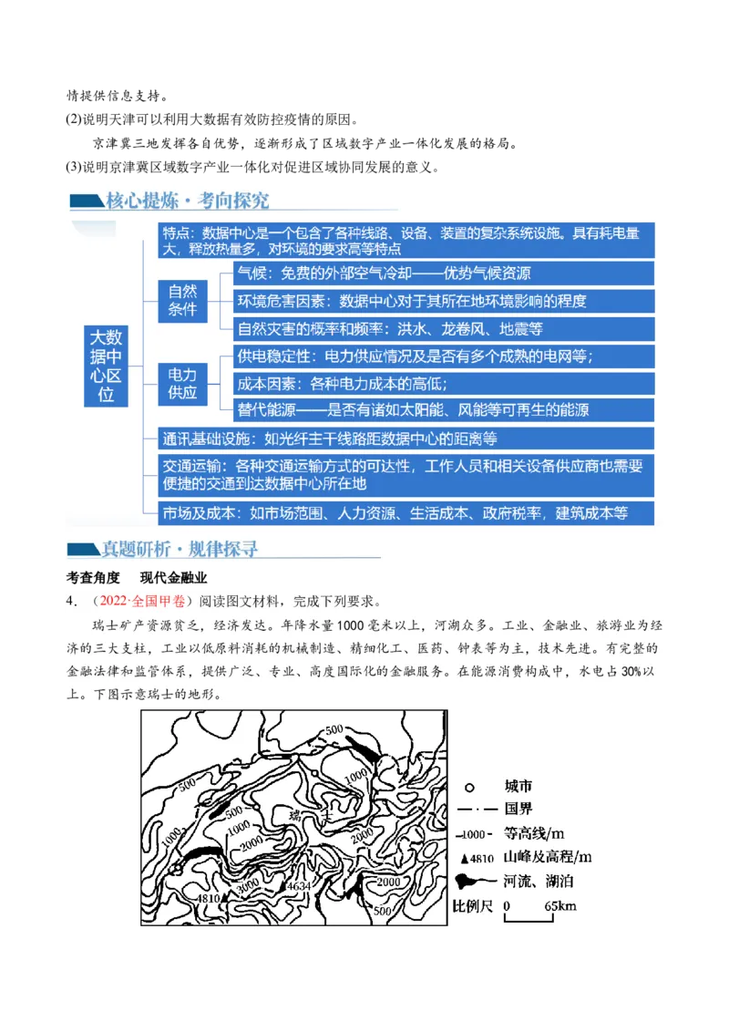 微专题农业技术、市场竞争力、新型服务业（讲义）（原卷版）_9.2025地理总复习_2024年新高考资料_2.2024二轮复习_2024年高考地理二轮复习讲练测（新教材新高考）_微专题