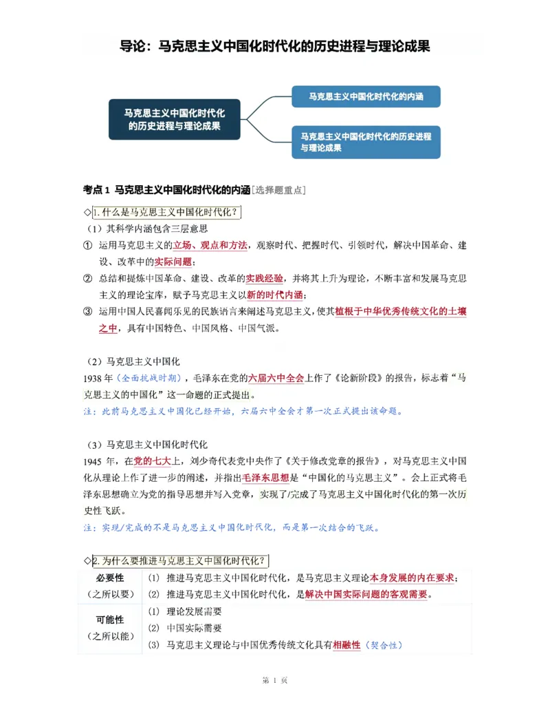 25《徐涛强化班笔记》毛中特（全）_考研_政治_01.徐涛_25徐涛《强化班》笔记_25《徐涛强化班笔记》毛中特（全）