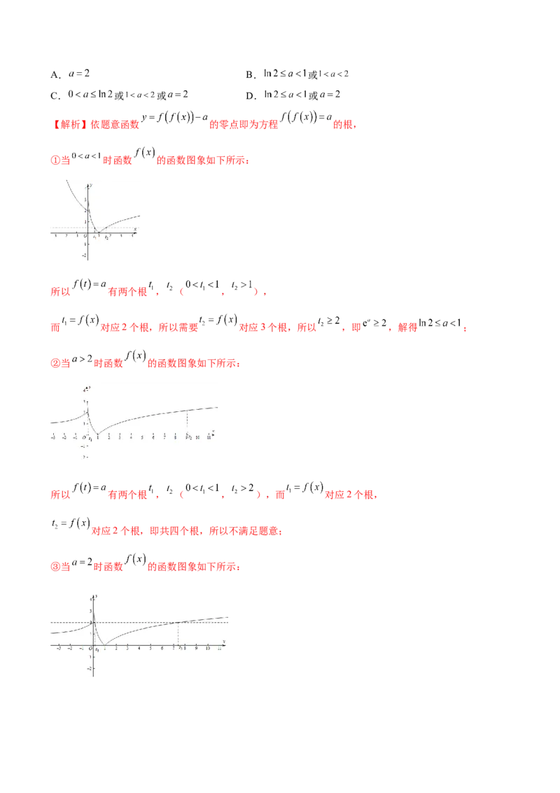 专题20函数嵌套问题(解析版)_2.2025数学总复习_2023年新高考资料_专项复习_2023年新高考数学函数重点突破（新高考专用）