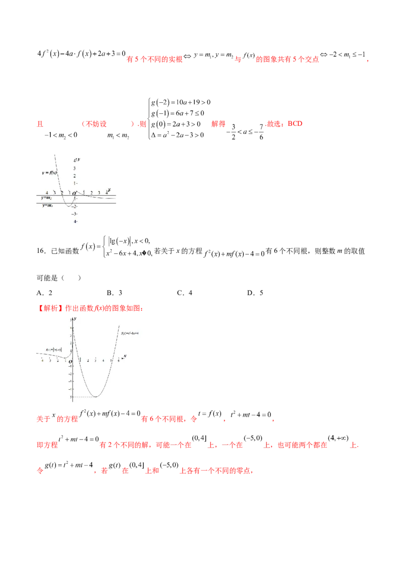 专题20函数嵌套问题(解析版)_2.2025数学总复习_2023年新高考资料_专项复习_2023年新高考数学函数重点突破（新高考专用）