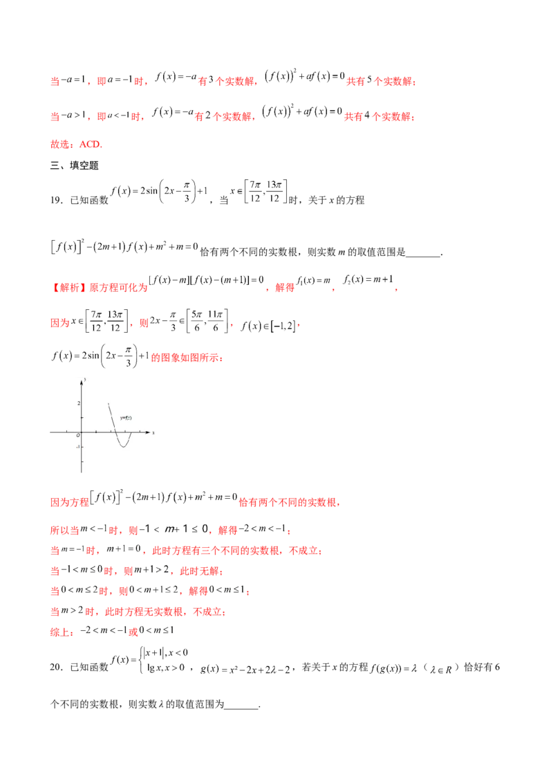 专题20函数嵌套问题(解析版)_2.2025数学总复习_2023年新高考资料_专项复习_2023年新高考数学函数重点突破（新高考专用）