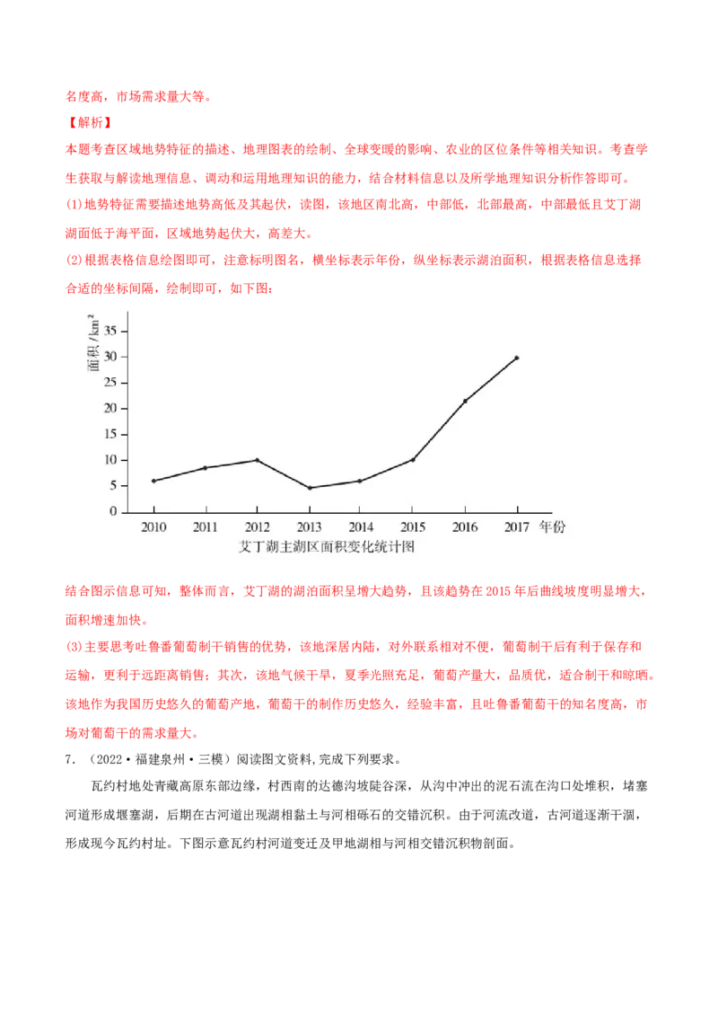 类型22区域地理（解析版）_9.2025地理总复习_2023年新高考复习资料_专项复习_2023年高考地理实践力之图形绘制或填涂类题型突破（新高考）