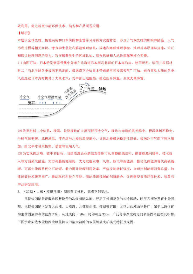 类型22区域地理（解析版）_9.2025地理总复习_2023年新高考复习资料_专项复习_2023年高考地理实践力之图形绘制或填涂类题型突破（新高考）