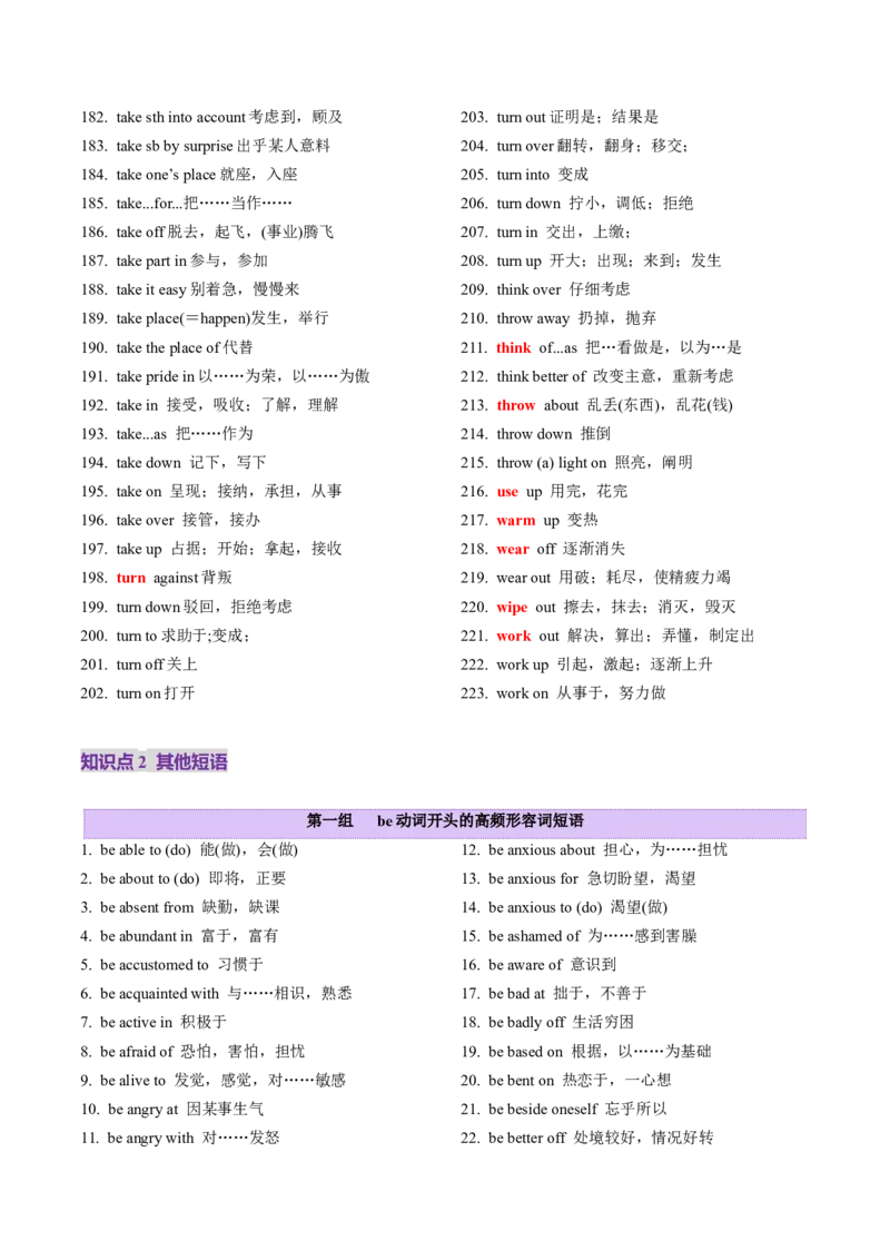 第05讲完形填空高频短语分类+完形填空高频词分类背诵+检测-（讲义）（背诵版）_3.2025英语总复习_2025年新高考资料_一轮复习_词汇