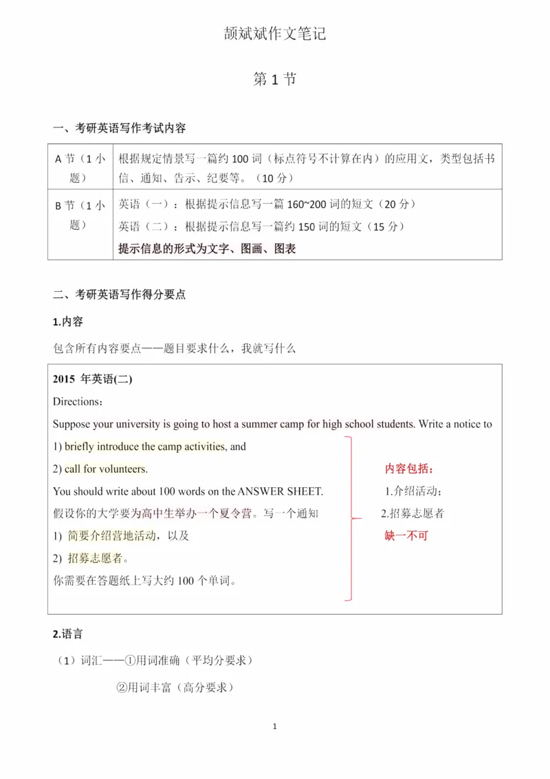 写作理论笔记（1-5节）_考研_英语_06.颉斌斌_25颉斌斌《作文理论》笔记