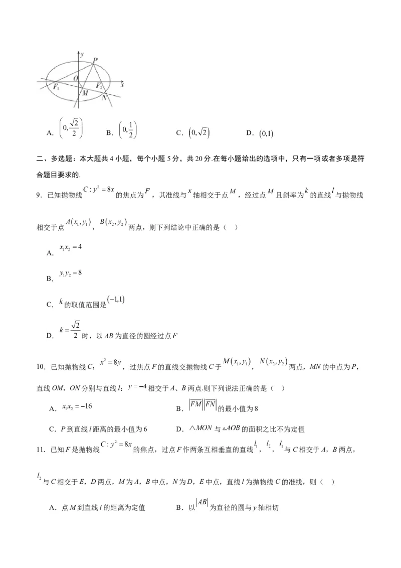 专题28圆锥曲线中的范围和最值问题(原卷版)_2.2025数学总复习_2024年新高考资料_3.2024专项复习_2024年新高考数学之圆锥曲线专项重难点突破练（新高考专用）