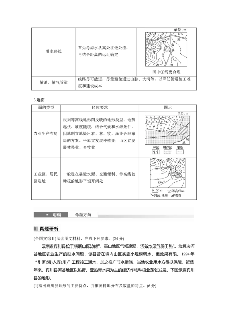 第一部分第一章课时3　等高线地形图的应用_9.2025地理总复习_2025年新高考资料_一轮复习_2025高考大一轮复习讲义+练习（完结）_2025高考大一轮复习地理（湘教版）
