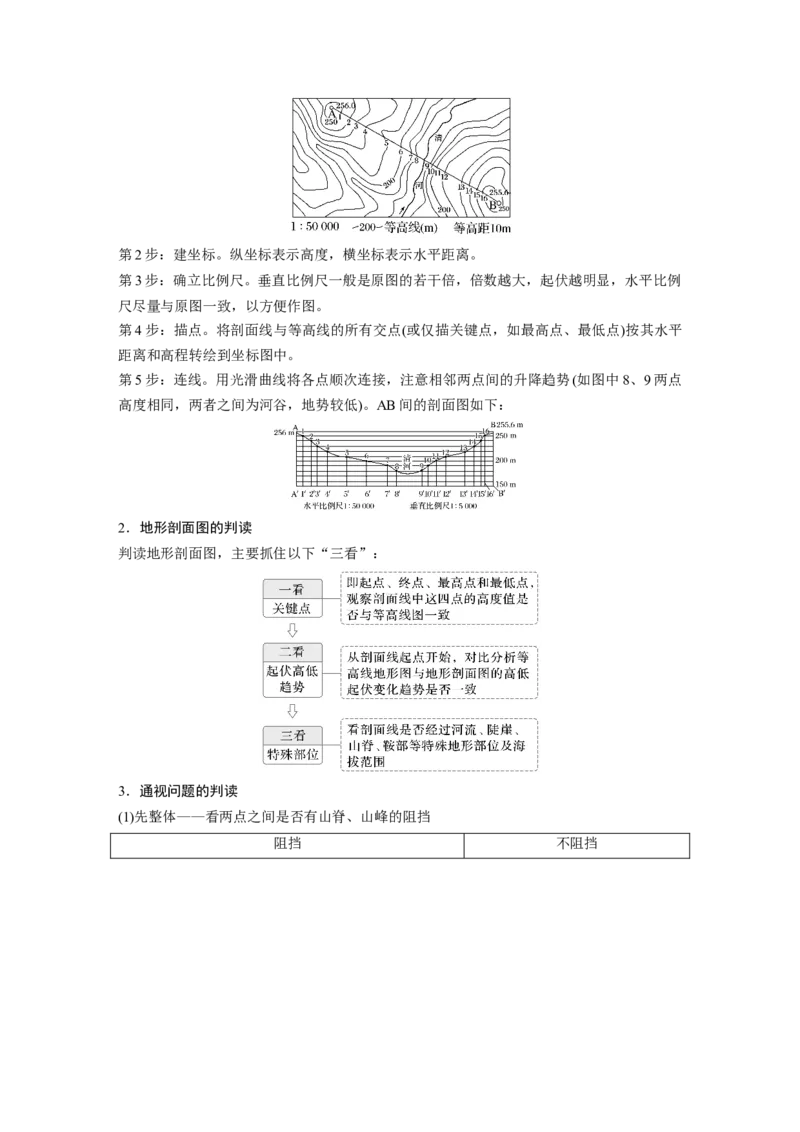 第一部分第一章课时3　等高线地形图的应用_9.2025地理总复习_2025年新高考资料_一轮复习_2025高考大一轮复习讲义+练习（完结）_2025高考大一轮复习地理（湘教版）