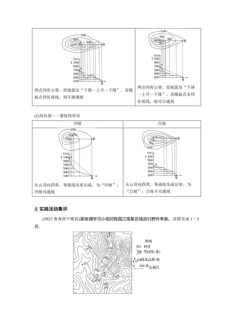 第一部分第一章课时3　等高线地形图的应用_9.2025地理总复习_2025年新高考资料_一轮复习_2025高考大一轮复习讲义+练习（完结）_2025高考大一轮复习地理（湘教版）