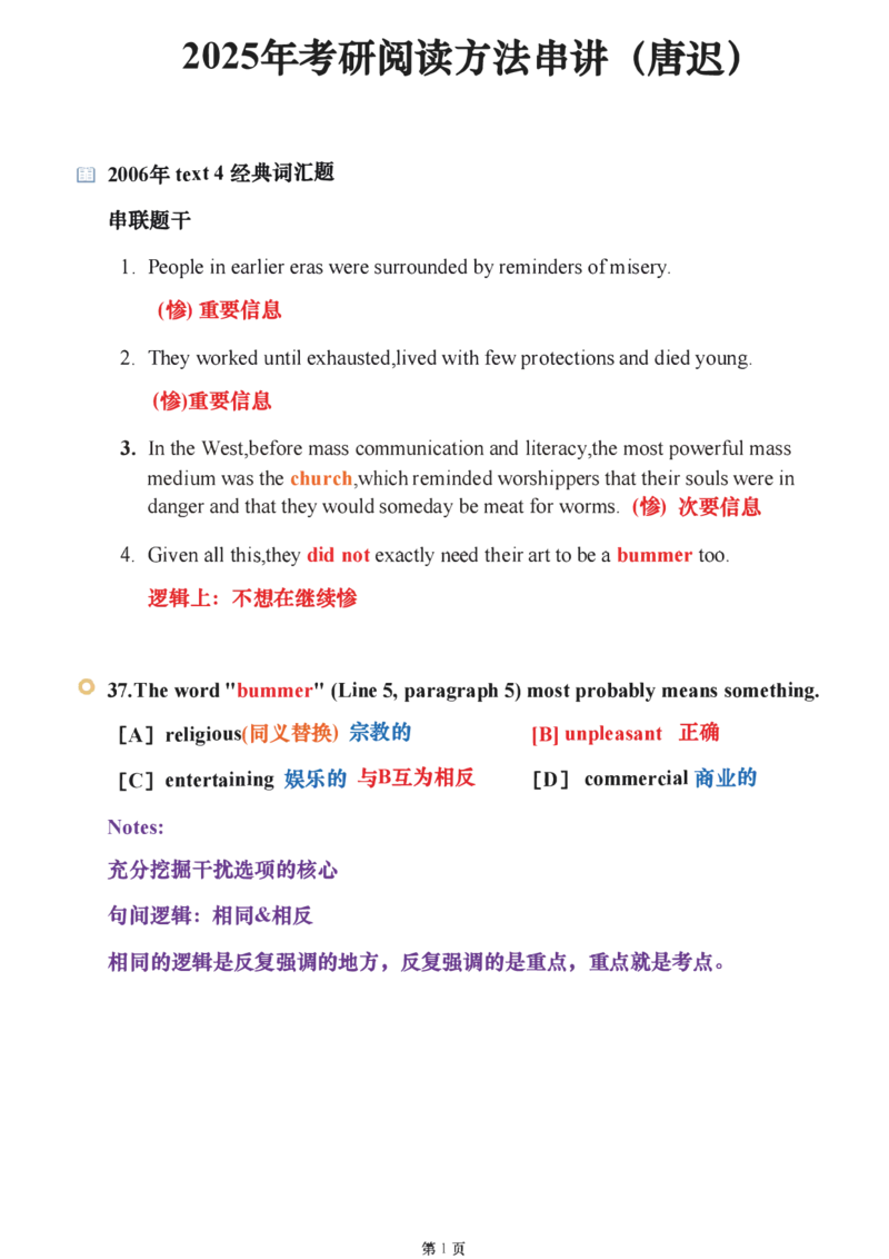 2025年考研阅读逻辑讲解（唐迟）_考研_英语_01.唐迟_25唐迟《阅读逻辑讲解》