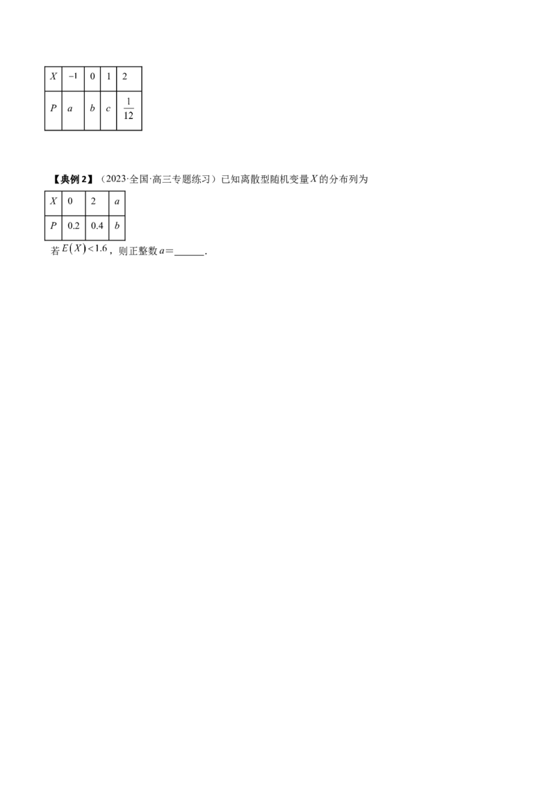 专题20概率、随机变量与分布列（原卷版）_2.2025数学总复习_2024年新高考资料_1.2024一轮复习_2024年高考数学一轮复习知识清单（新高考专用）