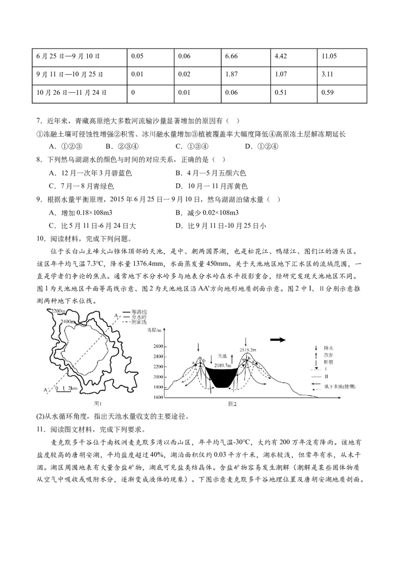 地理-2024年高考终极押题猜想（原卷版）_9.2025地理总复习_2024年新高考资料_5.2024三轮冲刺_地理-2024年高考终极押题猜想