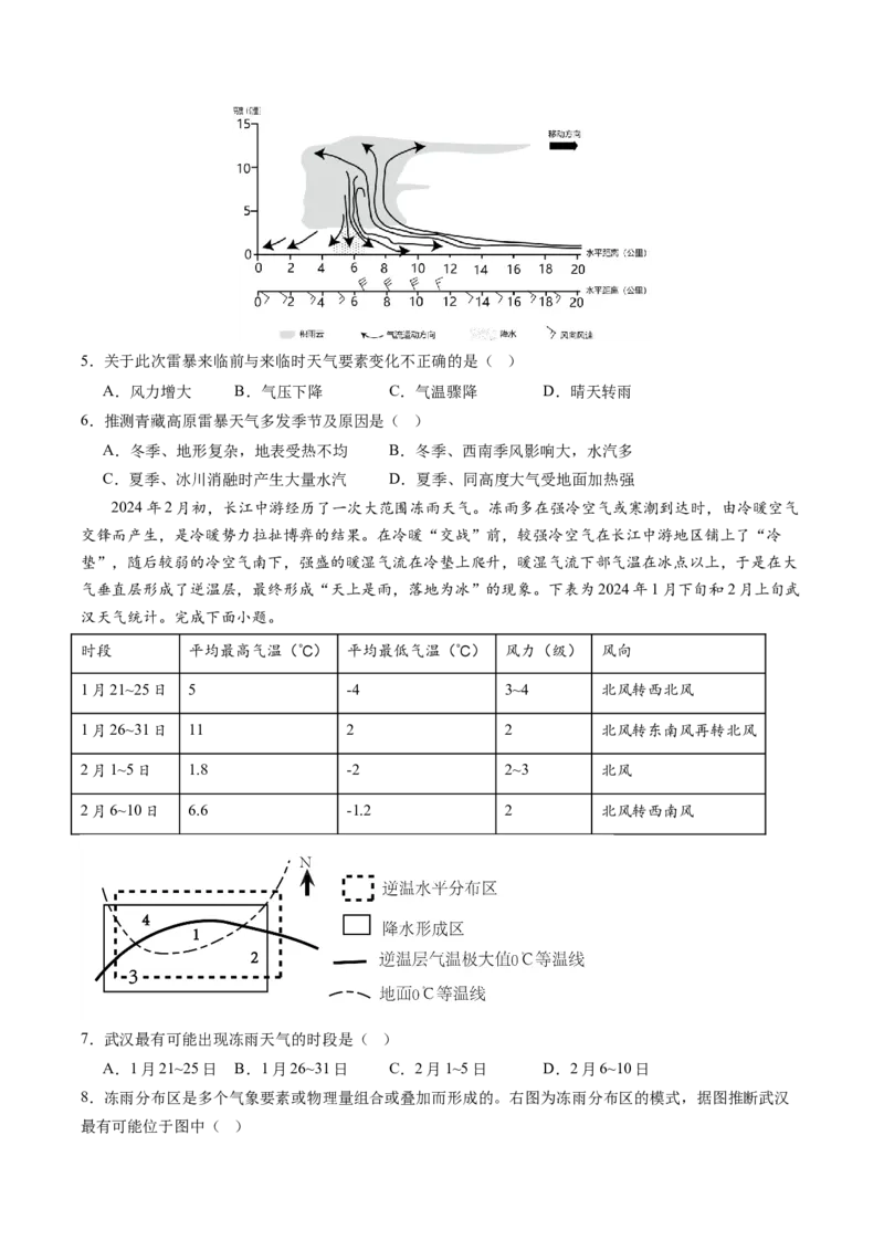 地理-2024年高考终极押题猜想（原卷版）_9.2025地理总复习_2024年新高考资料_5.2024三轮冲刺_地理-2024年高考终极押题猜想