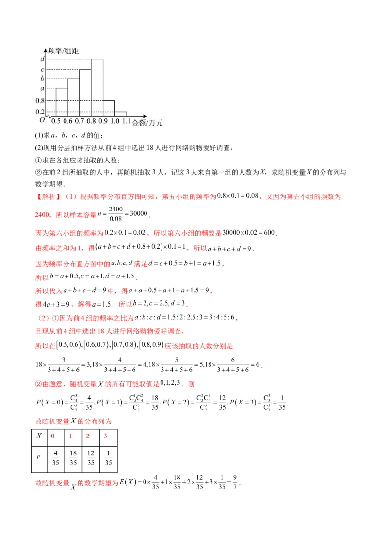 专题21概率与统计的综合运用（13大核心考点）（讲义）（解析版）_2.2025数学总复习_2024年新高考资料_2.2024二轮复习_2024年高考数学二轮复习讲练（新教材新高考）