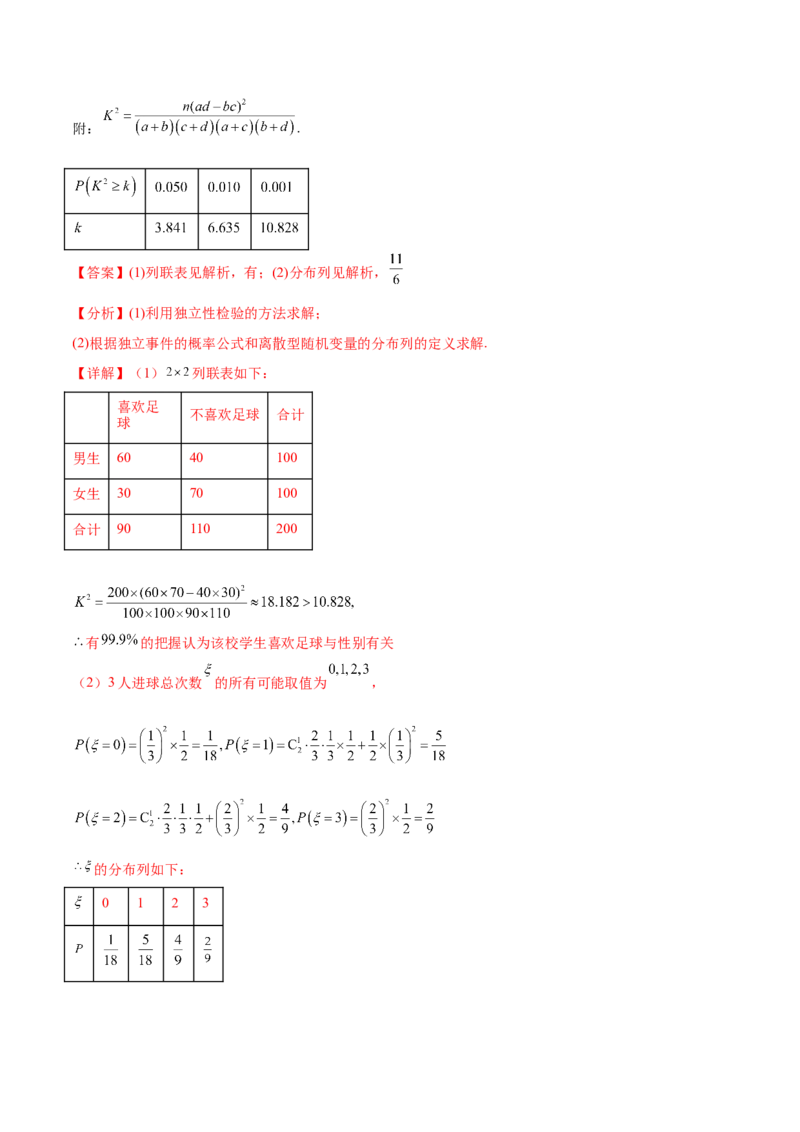 专题24变量间的相关关系、统计案例（解析版）_2.2025数学总复习_2024年新高考资料_2.2024二轮复习_2024年高三数学二轮优化提优专题训练