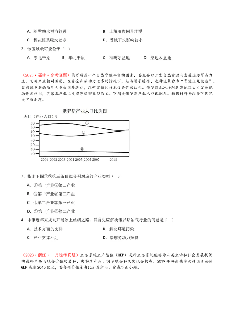 专题18不同类型区域的发展-口袋书2024年高考地理一轮复习知识清单_9.2025地理总复习_2024年新高考资料_1.2024一轮复习_2024年高考地理一轮复习知识清单