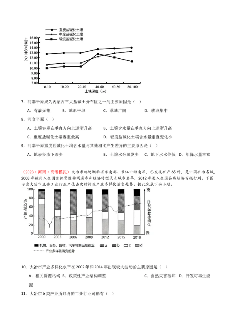 专题18不同类型区域的发展-口袋书2024年高考地理一轮复习知识清单_9.2025地理总复习_2024年新高考资料_1.2024一轮复习_2024年高考地理一轮复习知识清单