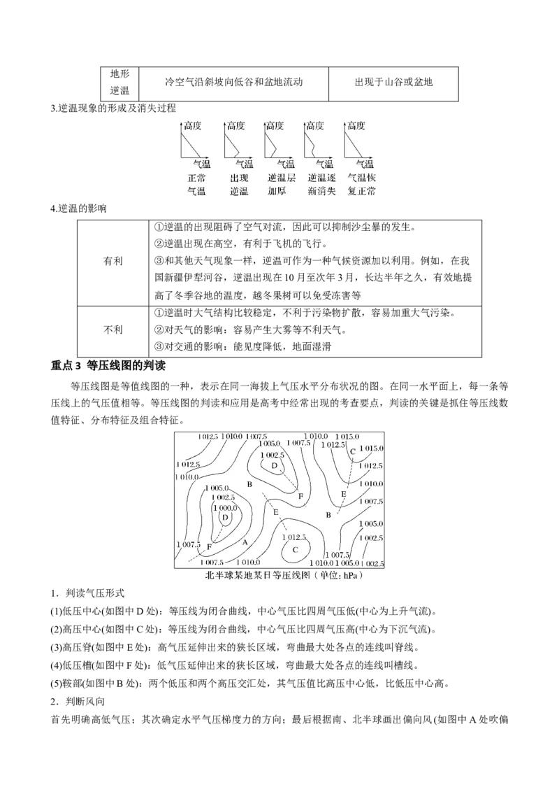专题4地球上的大气（讲义）（原卷版）_9.2025地理总复习_2024年新高考资料_3.2024专项复习_备战2024年高考地理总复习专题考点+微专题集成讲练辑
