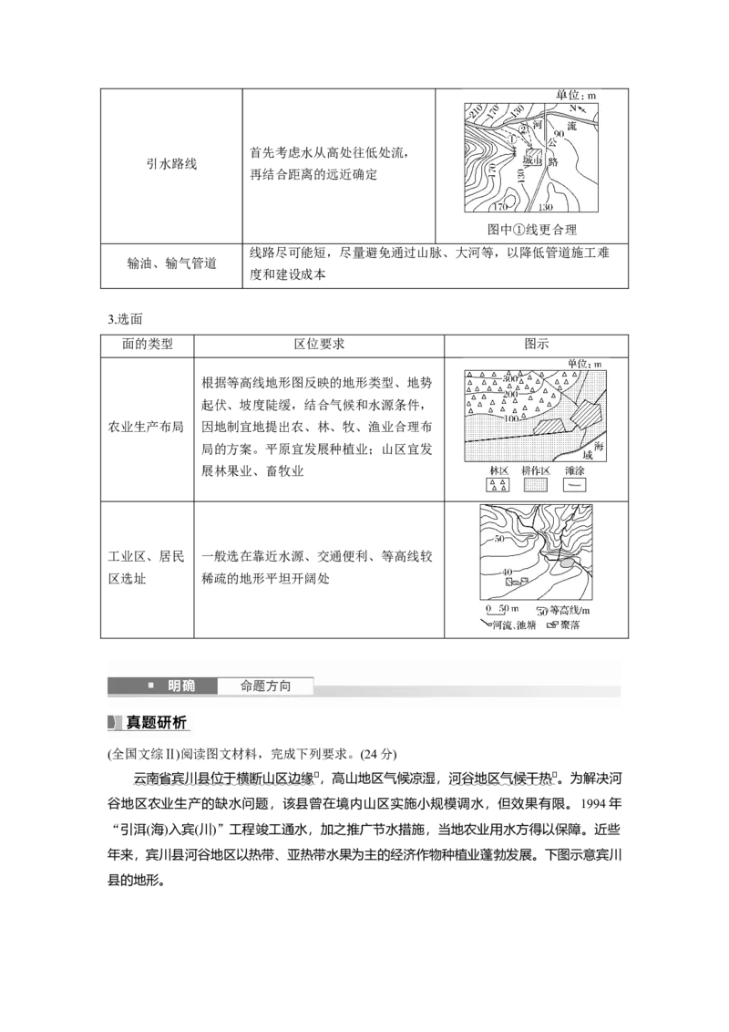 第一部分第一章课时3　等高线地形图的应用_9.2025地理总复习_2025年新高考资料_一轮复习_2025高考大一轮复习讲义+练习（完结）_2025高考大一轮复习地理（湘教版）_大一轮复习讲义