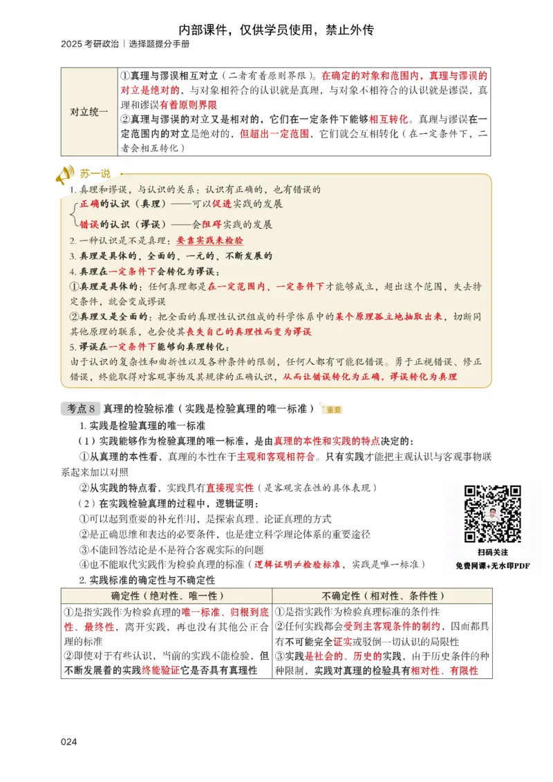 25苏一提分手册：马原第1-4章（上下篇）_考研_政治_04.苏一_25苏一《提分手册》