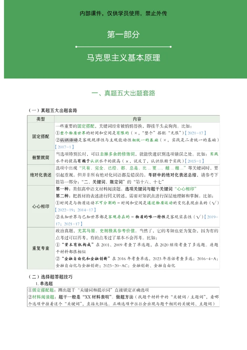 25苏一提分手册：马原第1-4章（上下篇）_考研_政治_04.苏一_25苏一《提分手册》