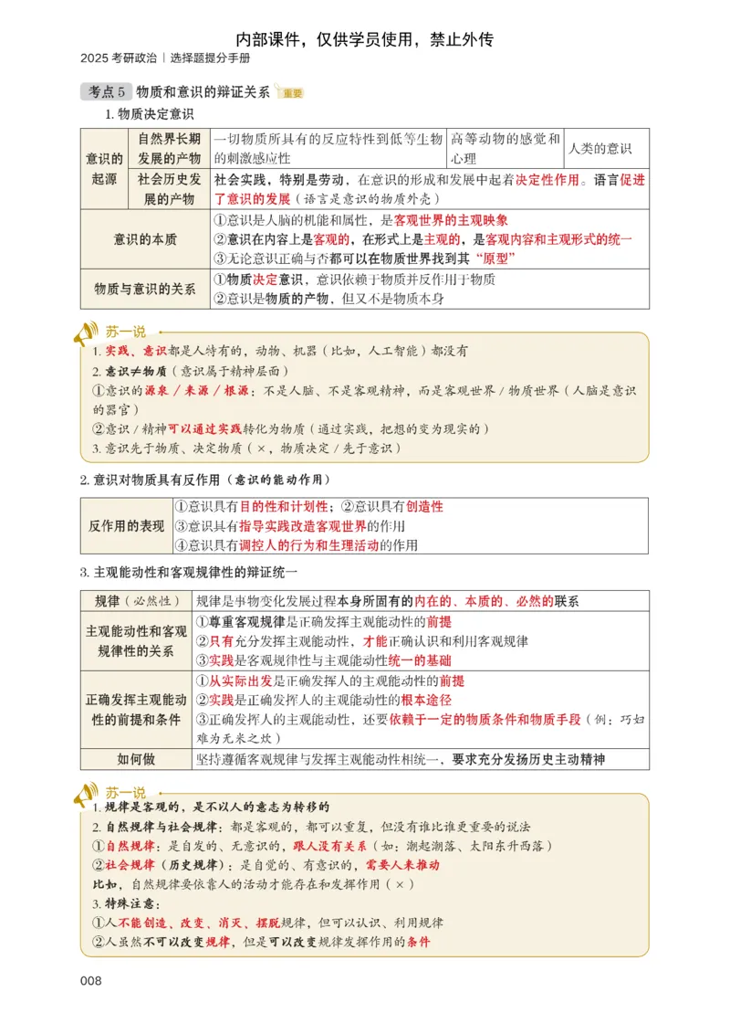 25苏一提分手册：马原第1-4章（上下篇）_考研_政治_04.苏一_25苏一《提分手册》