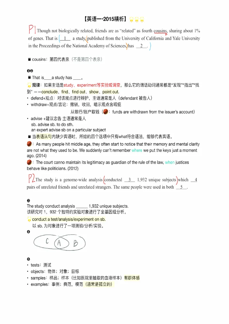 25易熙人《完形填空》笔记_考研_英语_10.易熙人_25易熙人《完形填空》笔记