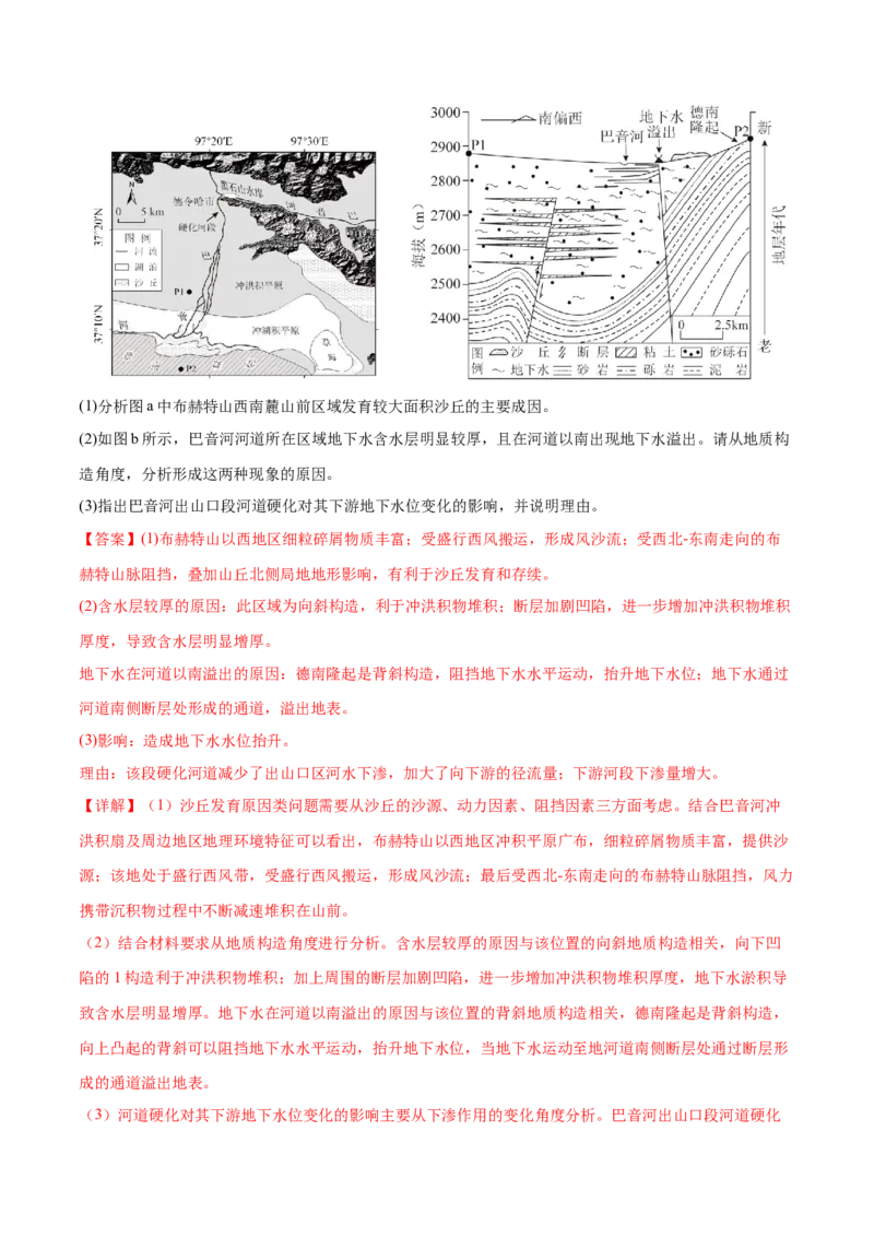 专题6地貌（练习）（解析版）_9.2025地理总复习_2024年新高考资料_3.2024专项复习_备战2024年高考地理总复习专题考点+微专题集成讲练辑