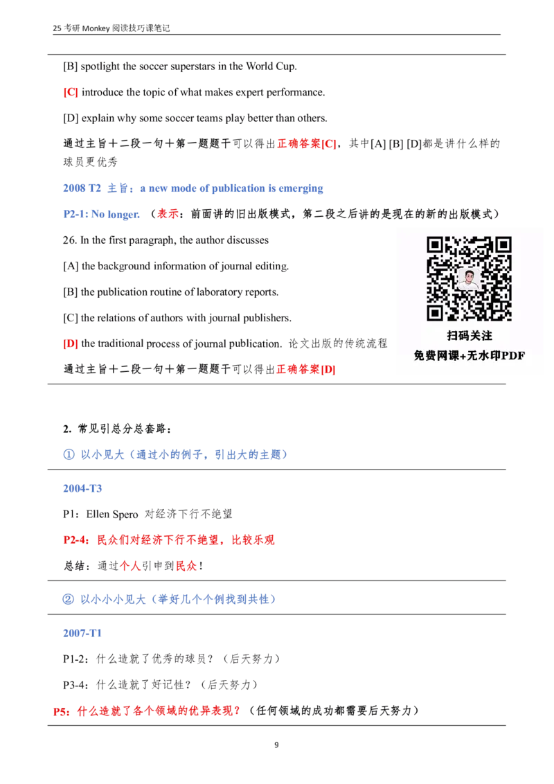 25Monkey《阅读技巧课》笔记_考研_英语_03.Monkey_25Monkey《阅读技巧课》笔记