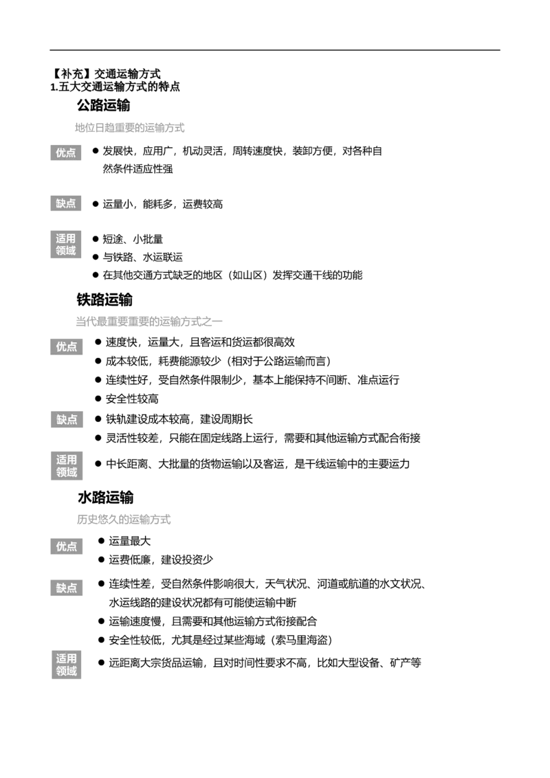 讲+练10.1交通运输布局-考点聚焦2023年高考地理总复习讲练测_9.2025地理总复习_赠品通用版（老高考）复习资料_专项复习_考点聚焦2023年高考地理总复习讲练测