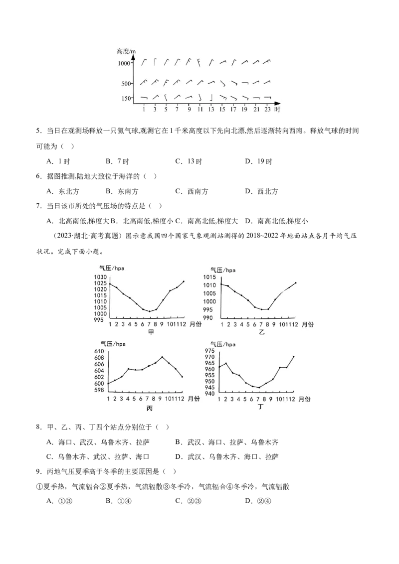 专题04+大气受热过程与大气运动（思维导图+4大知识点+6个能力拓展）-2025年高考地理一轮复习知识清单_9.2025地理总复习_2025年新高考资料_一轮复习_2025年高考地理一轮复习知识清单