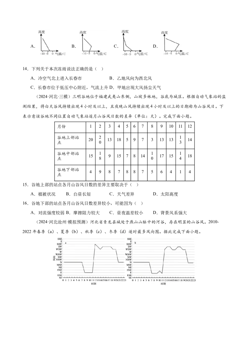 专题04+大气受热过程与大气运动（思维导图+4大知识点+6个能力拓展）-2025年高考地理一轮复习知识清单_9.2025地理总复习_2025年新高考资料_一轮复习_2025年高考地理一轮复习知识清单
