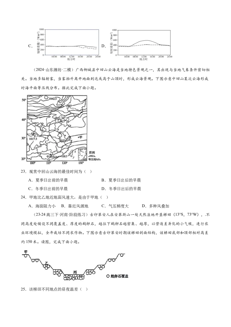 专题04+大气受热过程与大气运动（思维导图+4大知识点+6个能力拓展）-2025年高考地理一轮复习知识清单_9.2025地理总复习_2025年新高考资料_一轮复习_2025年高考地理一轮复习知识清单