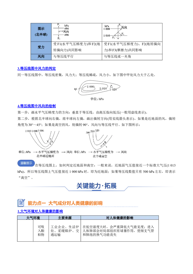 专题04+大气受热过程与大气运动（思维导图+4大知识点+6个能力拓展）-2025年高考地理一轮复习知识清单_9.2025地理总复习_2025年新高考资料_一轮复习_2025年高考地理一轮复习知识清单