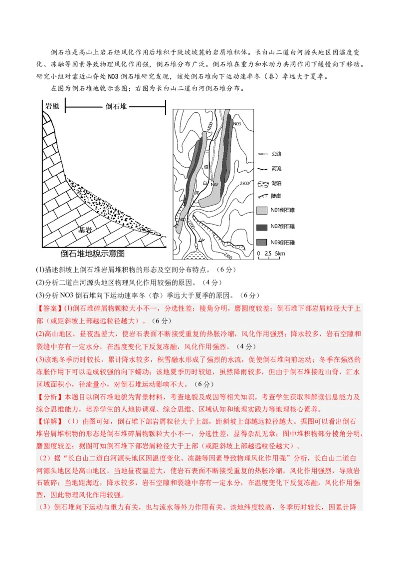 黄金卷01（解析版）-赢在高考&middot;黄金8卷备战2024年高考地理模拟卷（山东专用）_9.2025地理总复习_2024年新高考资料_4.2024高考模拟预测试卷